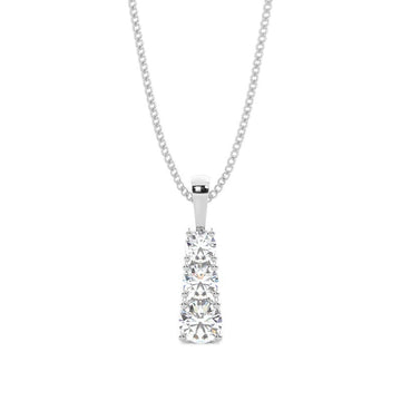 Three-Stone  Diamond Graduating Pendant