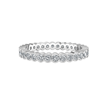 Round Brilliant Cut, Semi Rub Eternity Wedding Ring