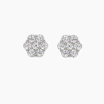 Vicky's Seven Stone Flower Earrings