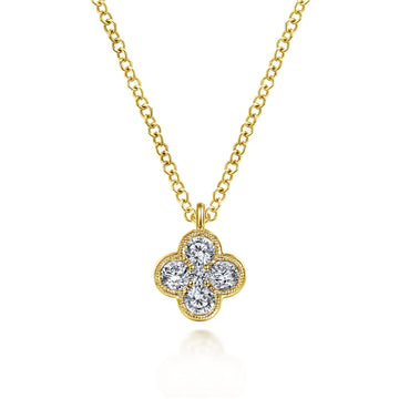 Flower's Clover Diamond Pendant