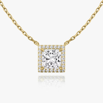Vicky's Halo Princess Cut Diamond Pendant