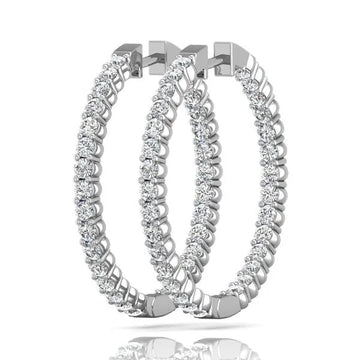 Emily's Inside Out Hoop Diamond Earrings