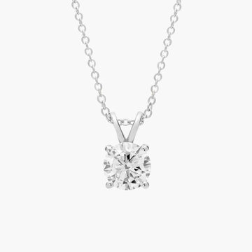 Double-Bail Diamond Solitaire Pendant
