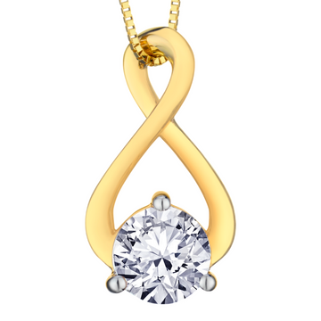 Infinity Three Prongs Diamond Pendant