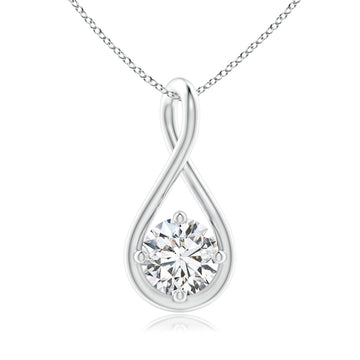 Solitaire Diamond Twist Bale Pendant