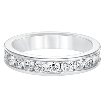 Adara Princess Cut Half Eternity Wedding Ring