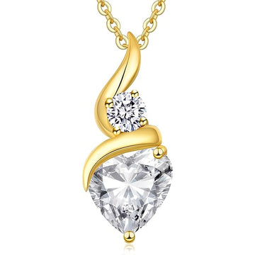 Tiffany's Heart Cut Twisted Diamond Pendant