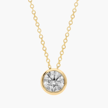 Bezel Lab-Grown Diamond Pendant