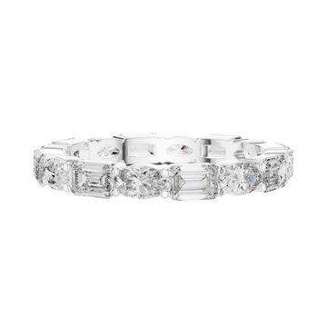 Kelly's Emerald and Oval Cut Eternity Wedding Ring