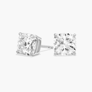 Cushion Cut  Diamond Stud Earrings