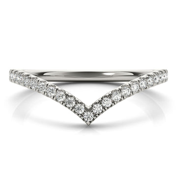 Lily's Curved V Wedding Ring