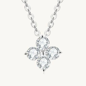 Nia Four Stones Round Diamond Pendant