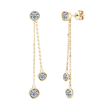Harry Winston Chain Diamond Stud Earrings