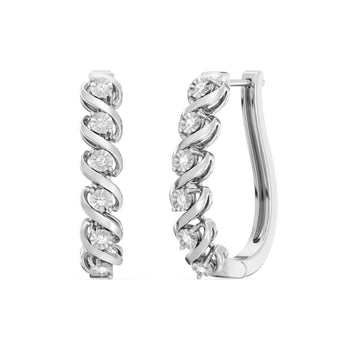 Aria Diamond Hoop Earrings