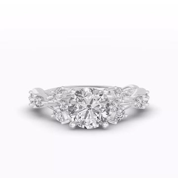 Botanical Twist Engagement Ring