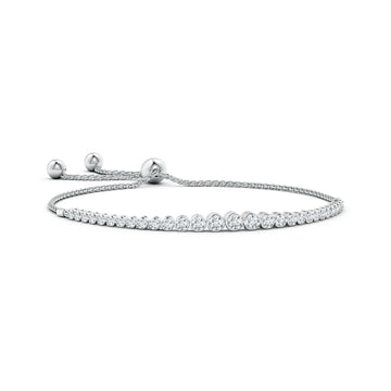 Graduated Bezel Lab-Grown Bracelet