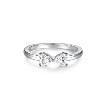 Hearts Bow Tie Engagement Ring