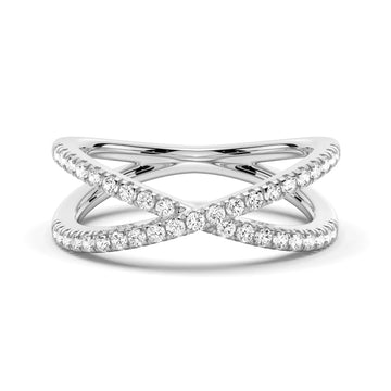 Nina Criss Cross Diamond Wedding Ring