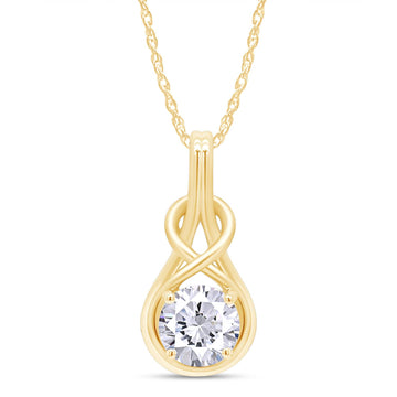 Ayla Love Knot Diamond Pendant