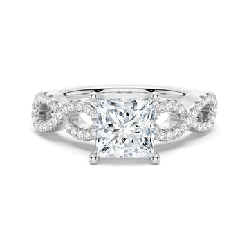 Naila Twisted Infinity Pavé Princess Cut