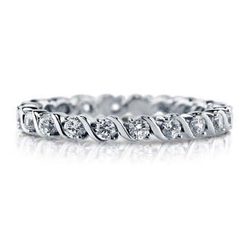 Claudia Twist Frame Eternity Wedding Ring