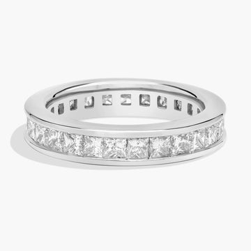 Channel Set Princess-Cut Wedding Ring