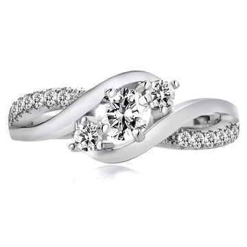 Stella Three Stone Solitaire Engagement Ring