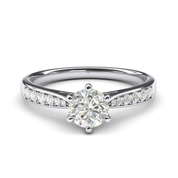 Jacobs Six Prong Simulated Engagement Ring