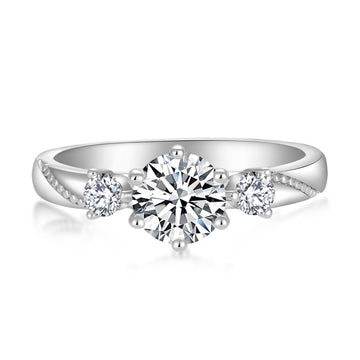 Hazel Round Brilliant Cut Engagement Ring