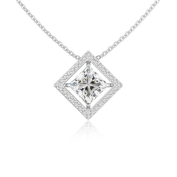 Vicky's Princess Cut Diamond Pendant