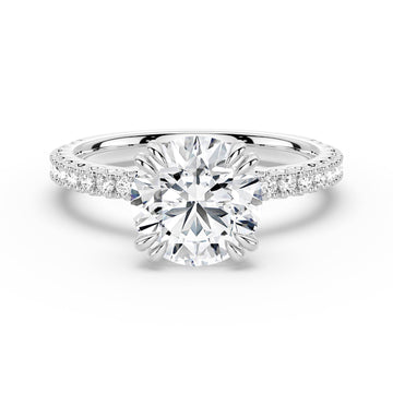 The Adele Round Cut Pavé Engagement Ring