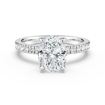 OSEA Oval Petal Prong Engagement Ring