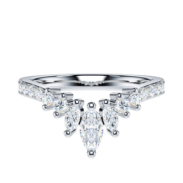 Victoria Marquise & Round Genuine Wedding Ring