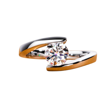 Amy's Round Infinity Twisted Engagement Ring