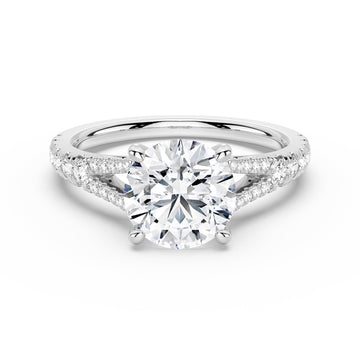 Vicky's Split Shank Round Cut Engagement Ring