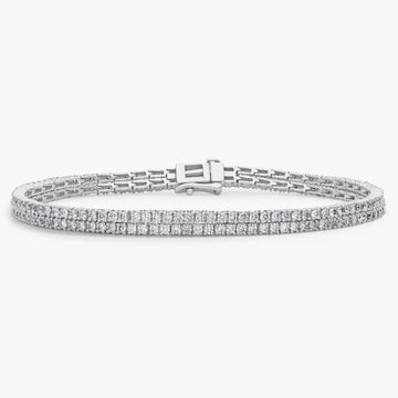 Double Row Diamond Tennis Bracelet