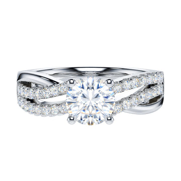LANDA Simulated Round Brilliant Infinity Engagement Ring