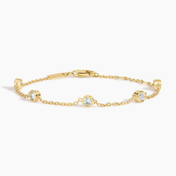 Five Diamond Bezel Bracelet