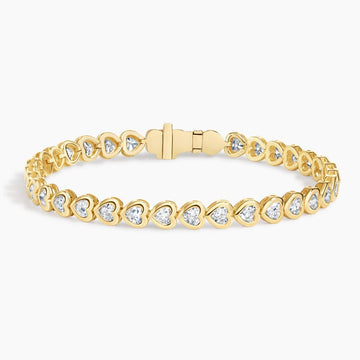Heart Lab Diamond Tennis Bracelet