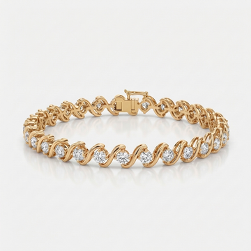 Twisted Link Lab Diamond Tennis Bracelet