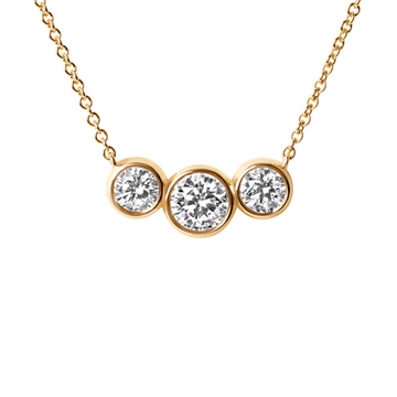 Lina Trio Bezel Diamond Pendant