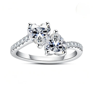 Alpa Double Heart Cut Engagement Ring