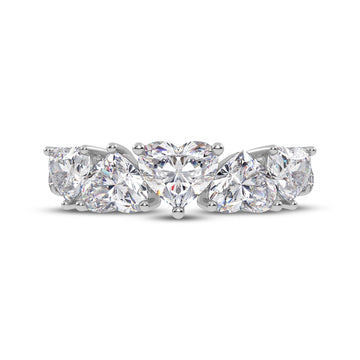 Kay's Heart-Shaped Alternating Wedding Ring