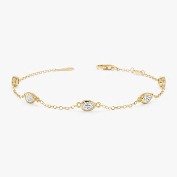 Pear Shape Lab Diamond Bracelet