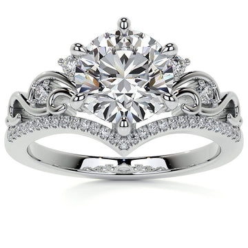 Zoho Round Briliant Engagement Ring