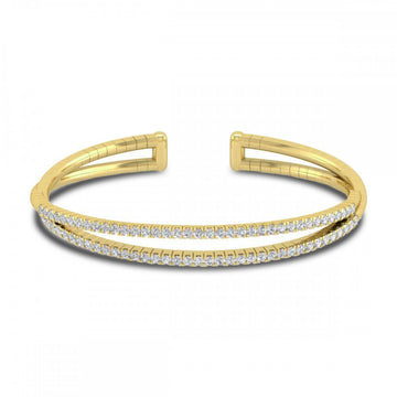 Gabriel & Co Two Row Bangle Diamond Bracelet
