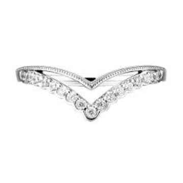 HELZBERG Double Chevron Wedding Ring