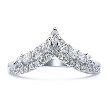 Vicky's Crown V Eternity Wedding Ring