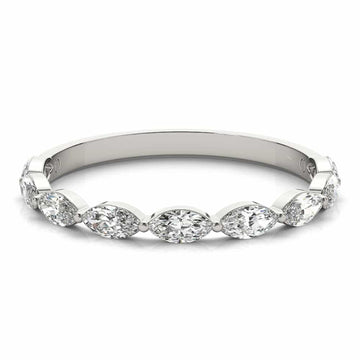 East-West Marquise Wedding Ring