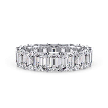 Vicky's Emerald Cut Diamond Eternity Wedding Ring